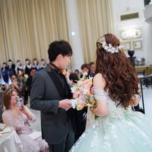 CDの髪飾りは母とお揃いに、、