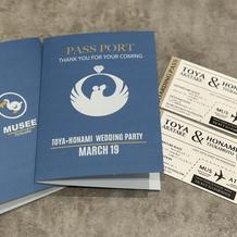 プランナーさんと相談して作成した招待状