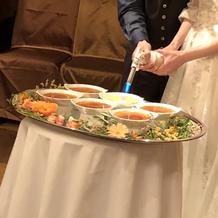 クレームブリュレのバーナーセレモニー