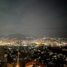 結婚式場から見える夜景