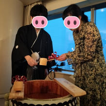 和装なので鏡開きをし、ふるまいました。