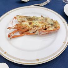 美味しかった大きな海老のグラタン