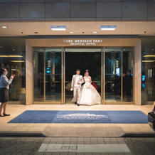 挙式前 ホテル出発時