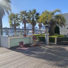 披露宴会場のテラス