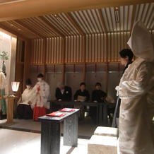 挙式をした【幸福殿】はとても厳かな雰囲気