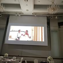 披露宴会場　スクリーン