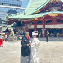 挙式～披露宴の合間で写真撮影しました。