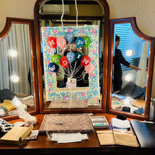 当日メイクルームに用意いただいていました