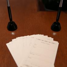 ゲストカードもオシャレでした