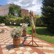 披露宴会場と繋がる庭