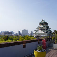 ウェルカムパーティでは屋上に上がります