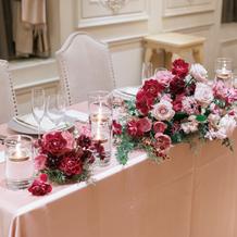 メインテーブル装花