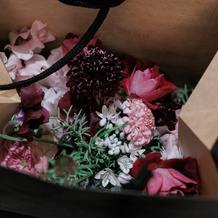 装花はゲスト持ち帰りに