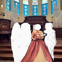 カラードレスで宣誓をしました