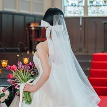 ベール(リボンは自前です)