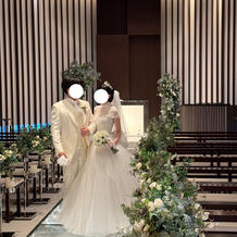 挙式前にチャペルで