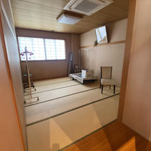 新郎新婦の控室