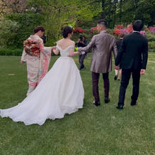 ガーデンから中座