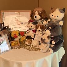 ぬいぐるみとウェルカムボード