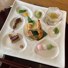 試食　前後プレート