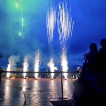 サプライズで花火