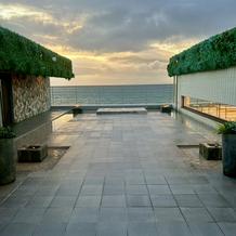 チャペル横のテラス