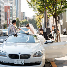 サロンまで車移動