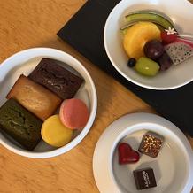 お部屋にも素敵なウェルカムスイーツ