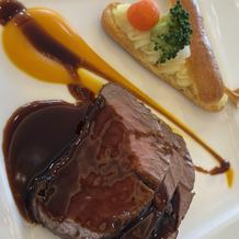 シェフが目の前でソースを作ってくれました