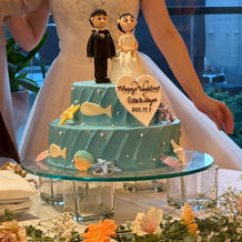 ウェディングケーキ海モチーフ（貝殻持込）