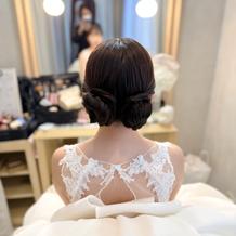 羊ヘア ヴェールをつけてもヘアが隠れず好