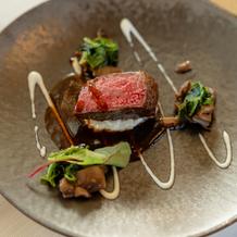 イベントにてお肉料理のグレードアップ品