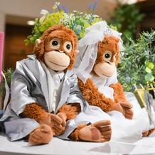 母手作りの衣装でウェルカムドール