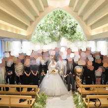 チャペルでの記念撮影