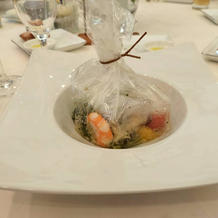 エビとアワビのオーブン包み焼き