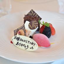 サプライズデザートプレート