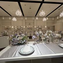 披露宴会場の新郎新婦からの眺め