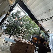 ガーデン。スイーツビュッフェも可能。