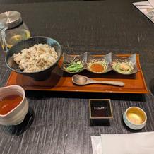 鯛の釜飯、お茶漬け
