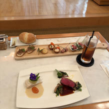 式後控え室で食べました