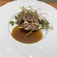 豚肉のバロティーヌ マルサラ酒のソース